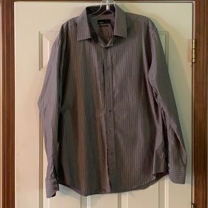 Men’s grey long sleeve button down